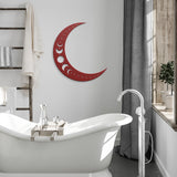 Crescent Moon Phases Metal Wall Art