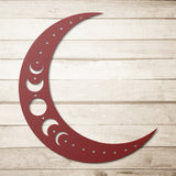 Crescent Moon Phases Metal Wall Art