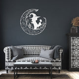Crescent Moon Witch Metal Art