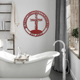 Cross Tree Metal Wall Art