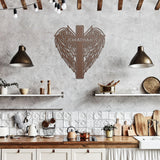 Cross with Wings Memorial Metal Sign