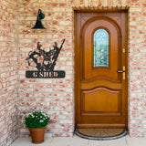 Crossbow Rifle Deer Hunting Metal Sign