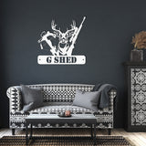 Crossbow Rifle Deer Hunting Metal Sign