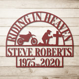 Dirt Biker Memorial Metal Wall Art