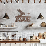 Dirt Biker Wings Memorial Metal Wall Art