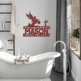 Dirt Biker Wings Memorial Metal Wall Art