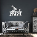 Dirt Biker Wings Memorial Metal Wall Art