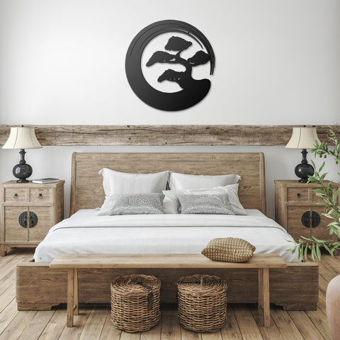 Enso Bonsai Metal Wall Art