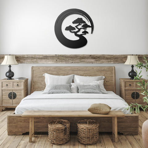 Enso Bonsai Metal Wall Art