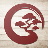 Enso Bonsai Metal Wall Art