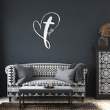 Faith Cross Heart Metal Wall Art