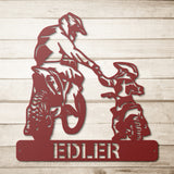 Father Son Motocross Monogram