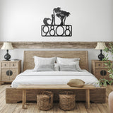 Female Surfer House Number Metal Sign