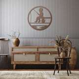 Fishing Boy Metal Wall Art