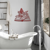 Floral Book Metal Wall Art