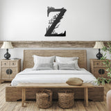 Floral Letter Metal Wall Art
