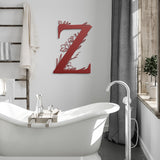 Floral Letter Metal Wall Art