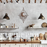 Floral Moon Metal Wall Art