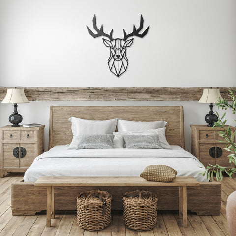 Geometric Deer Metal Wall Art