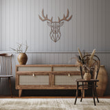 Geometric Deer Metal Wall Art