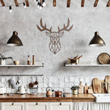 Geometric Deer Metal Wall Art