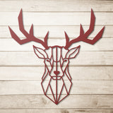 Geometric Deer Metal Wall Art