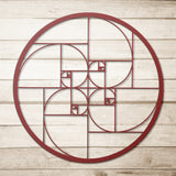Golden Ratio Fibonacci Spiral Metal Art