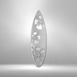 Surf Board Flowers - Steel Sign