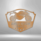 Vine Monogram - Steel Sign