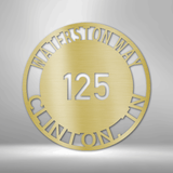 Bold Circle Address - Steel Sign