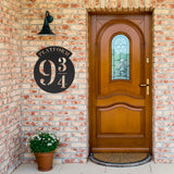 Platform 9 and 3 Quarters Metal Sign