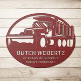 Plow Dump Truck Metal Wall Art