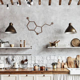 Serotonin Molecule Metal Art
