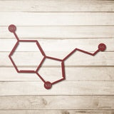 Serotonin Molecule Metal Art