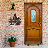 Split Letter Monogram Metal Wall Art