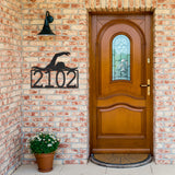 Swimmer House Number Metal Sign