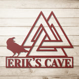 Valknut Raven Metal Art