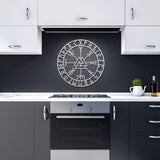 Vegvisir Runes and Valknut Metal Wall Art