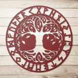 Viking Runes with Celtic Tree of Life Metal Art