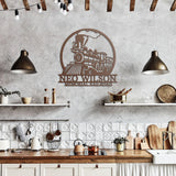 Vintage Train Metal Wall Art