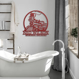 Vintage Train Metal Wall Art