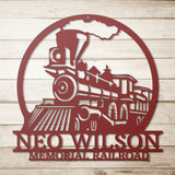 Vintage Train Metal Wall Art