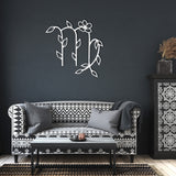 Virgo Floral Metal Wall Art
