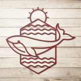 Whale Minimalist Line Wall Art