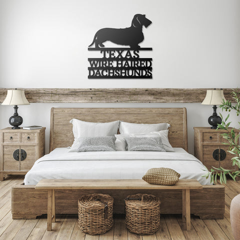 Wire Haired Dachshund Metal Wall Art