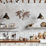 World Map Metal Wall Art