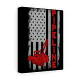 Pipeline US Flag Vertical Canvas