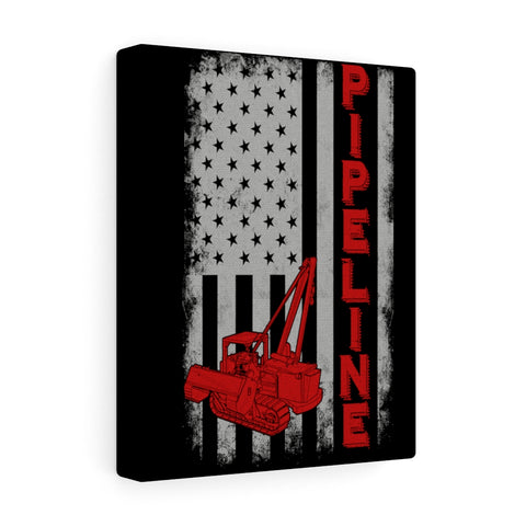 Pipeline US Flag Vertical Canvas