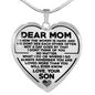 Dear Mom The Worry is Hard Luxury Necklace for Pipeline Mothers