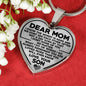 Dear Mom The Worry is Hard Luxury Necklace for Pipeline Mothers